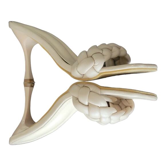 Ashley Braided Toe Strap Mule Heel Slide On‎ Sandals - Picture 7 of 8